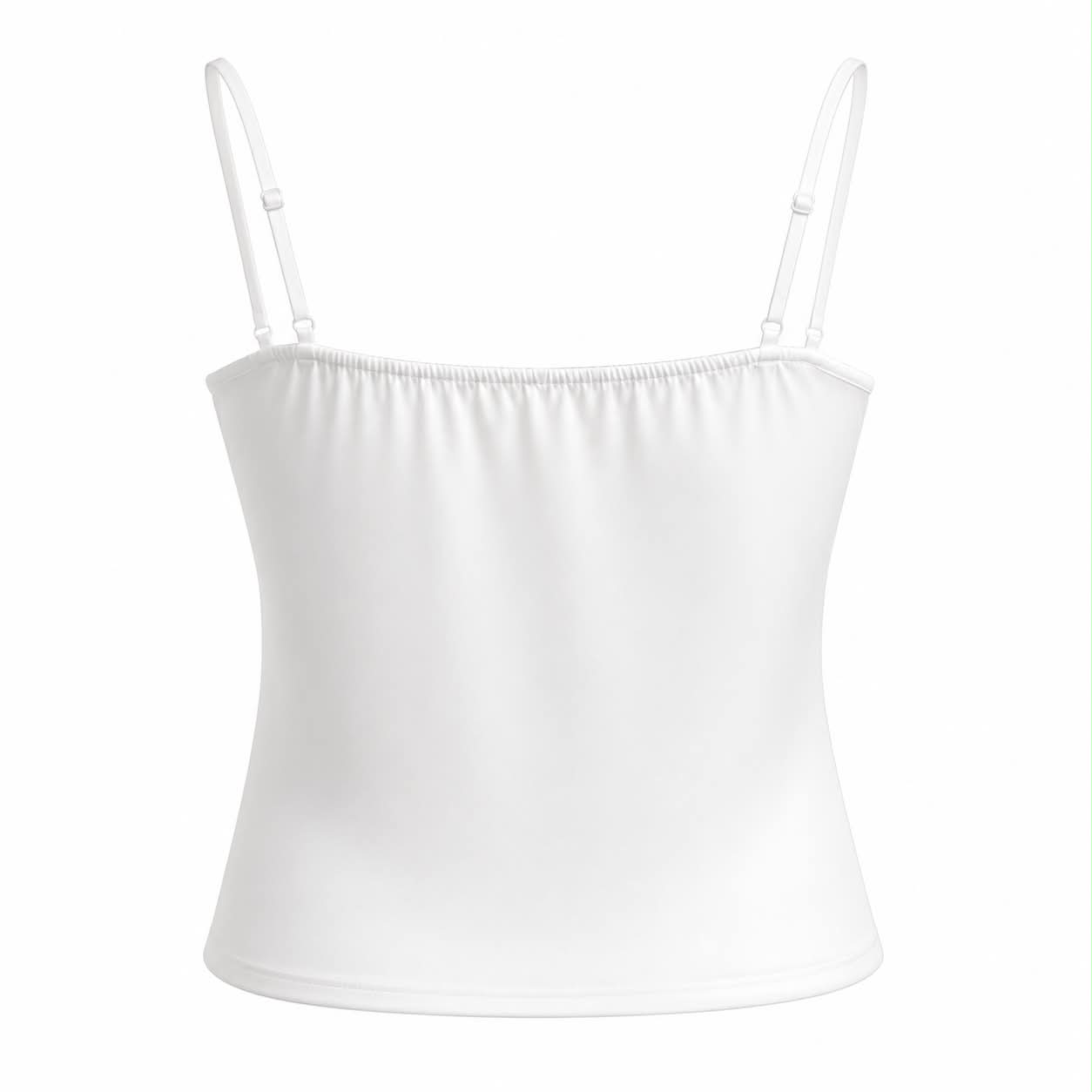 Top Satinato con Pizzo Bianco