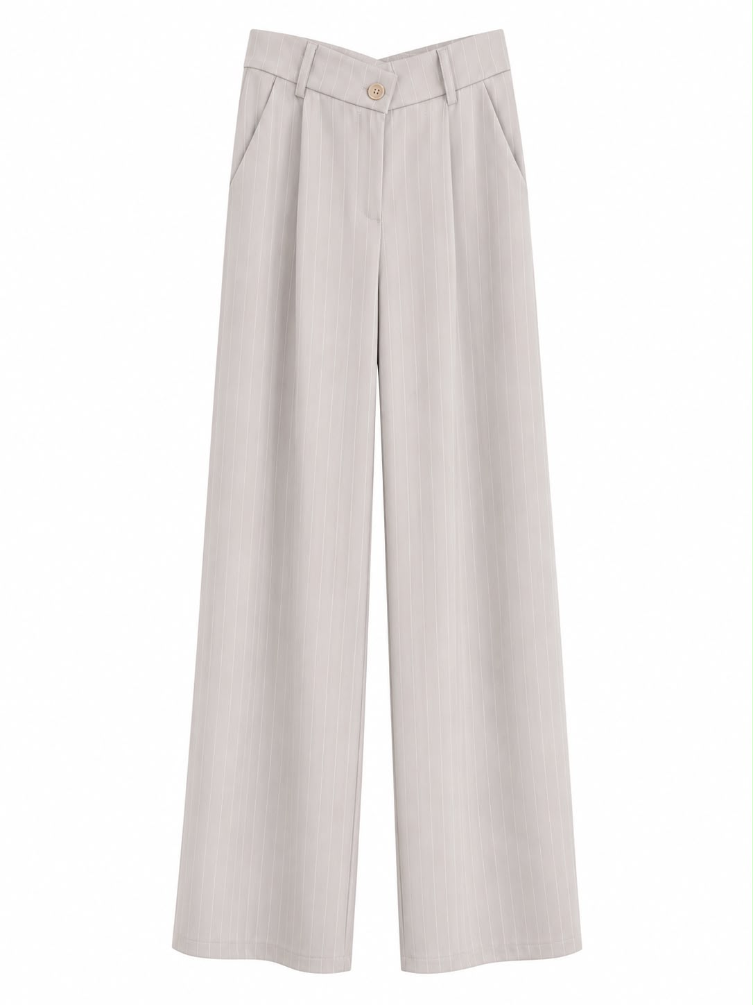 Pantalone Palazzo Gessato a Vita Alta