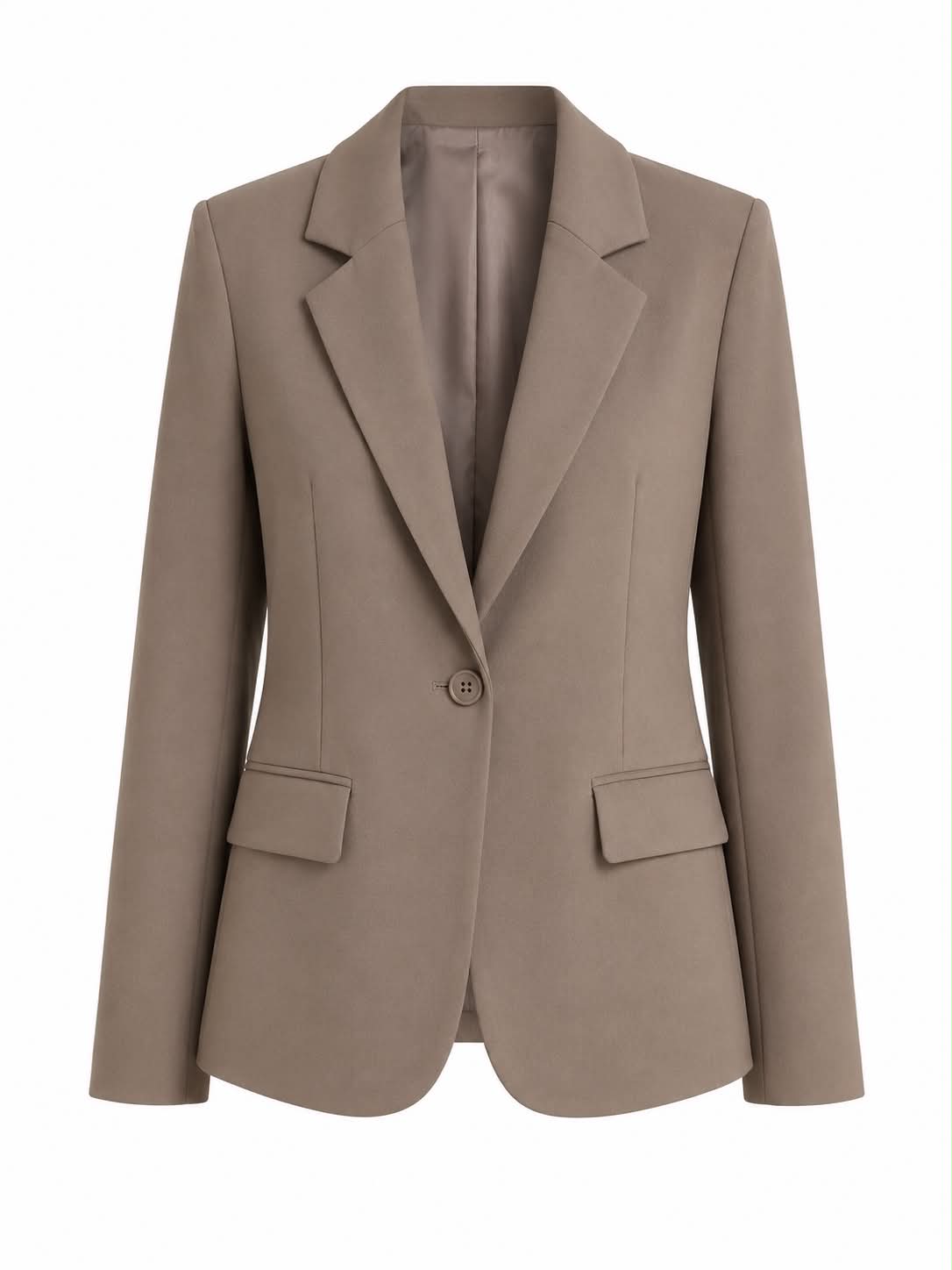 Blazer Sartoriale Monopetto Strutturato – Tortora / Taupe