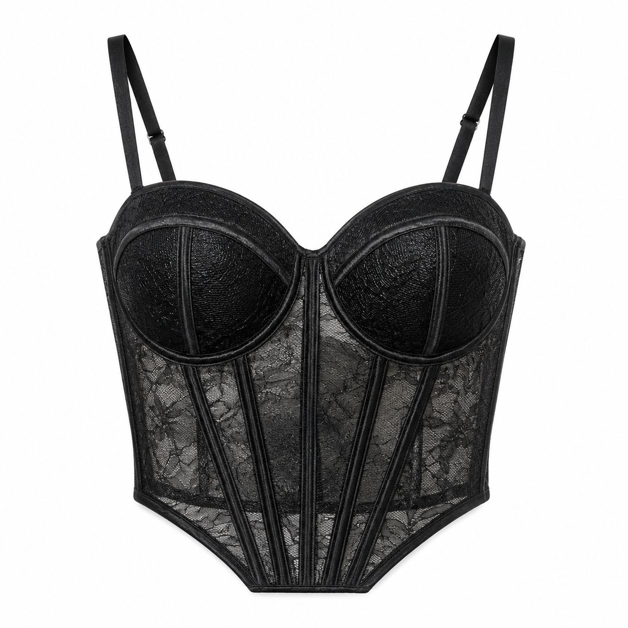 Corsetto Nero in Pizzo