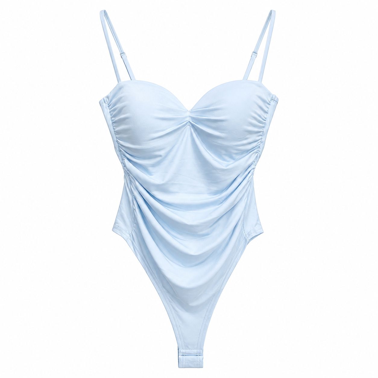 Body Azzurro Cielo Drappeggiato