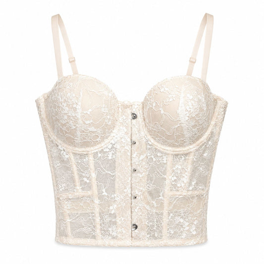 Corsetto Rosa Polvere in Pizzo