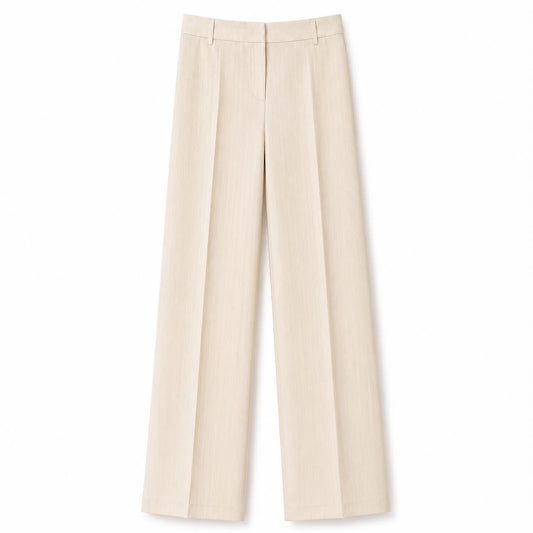 PANTALONI ELEGANTI WIDE LEG BEIGE