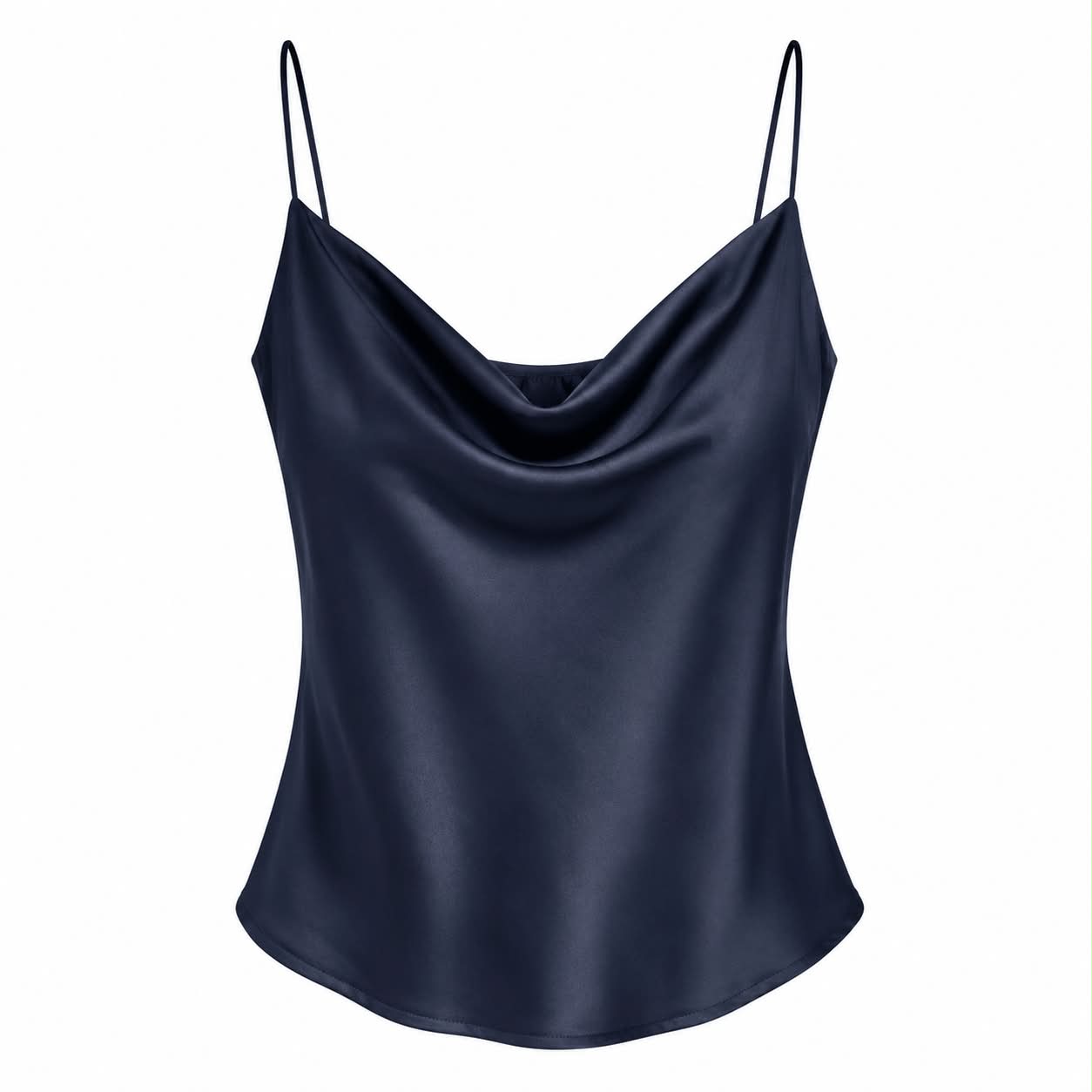 TOP SATINATO BLU NAVY