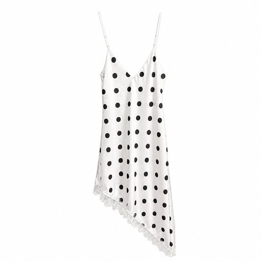 Abito Pois Bianco e Marrone