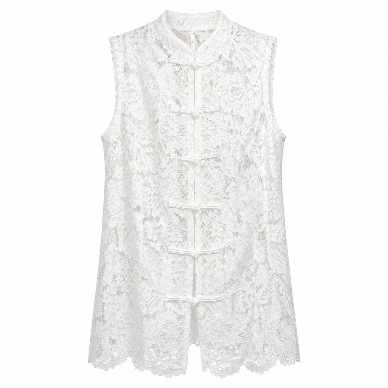 Gilet in Pizzo Bianco