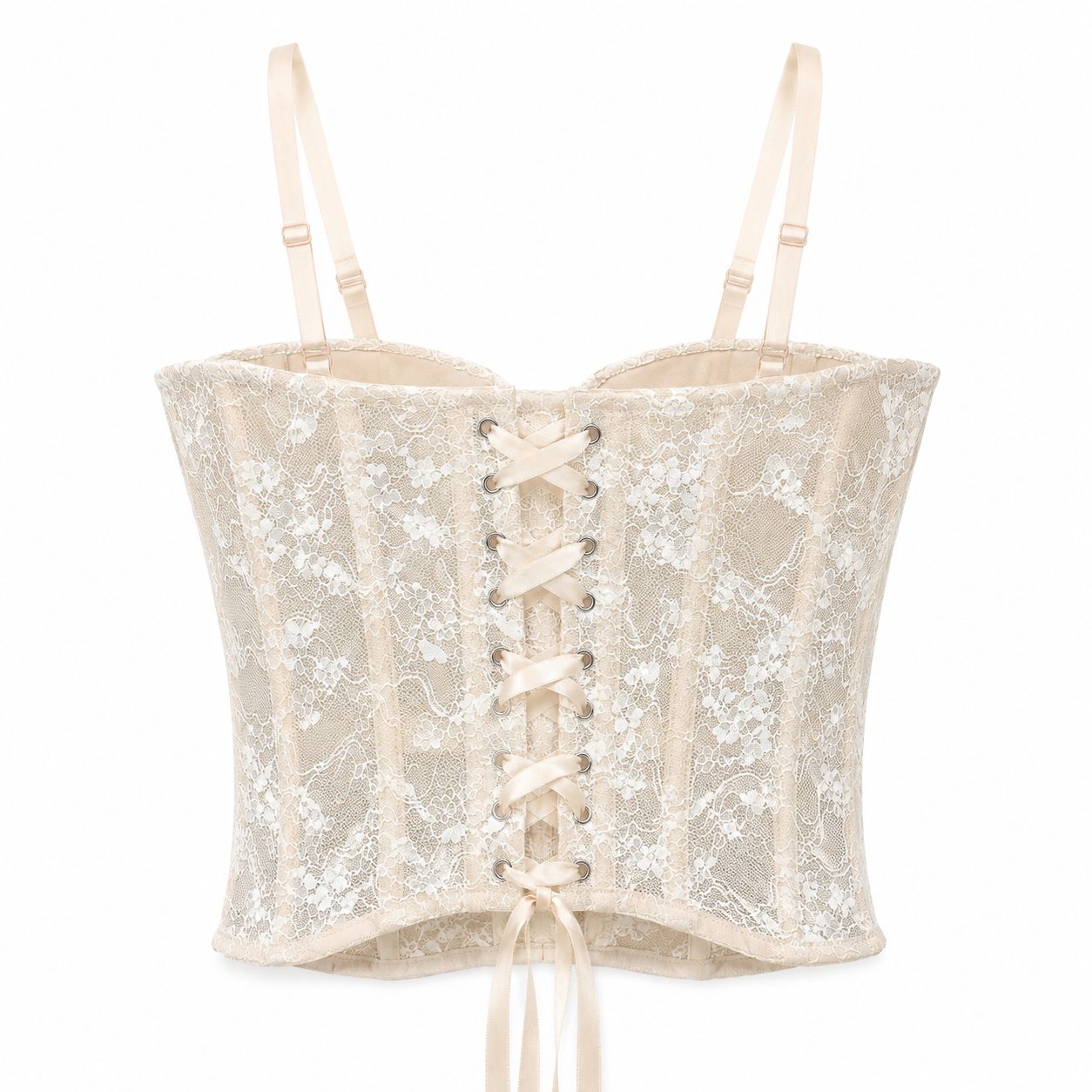 Corsetto Rosa Polvere in Pizzo